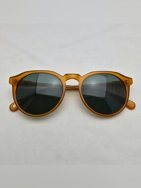 Raen Remmy 52 Sunglasses Honey Polarized 52-20-145 Hand Made Italy Round Keyhole